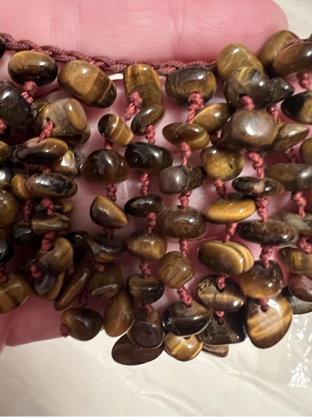 Host pick 🎉🎉 Tiger’s Eye Cascade Bib Knotted Necklace 19” - Picture 2 of 12
